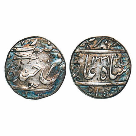 Hyderabad, Silver Rupee, 11.20g, Sikandar Jah (AH 1218-1244, 1803-1829 AD), Farkhanda Buny