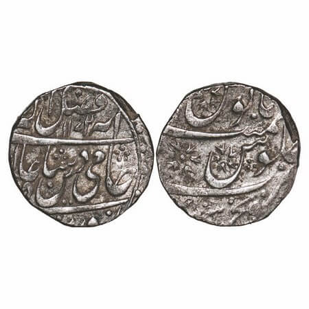 Indore Feudatory- Sironj, Silver Rupee, 11.24g, INO Shah Alam II, AH 1172/(Ahd) RY. KM 111