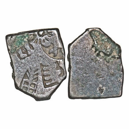 Magadha Empire, Punch Marked, (c. 4-3 Cen BC), Silver Karshapana, 3.36g, 16.41x12.59mm, Ob