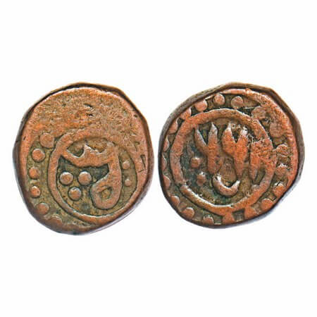 Jodhpur, Copper Falus, 17.11g, Unknown issue, AH 1220 Error retro date/30 RY, Shah Alam II