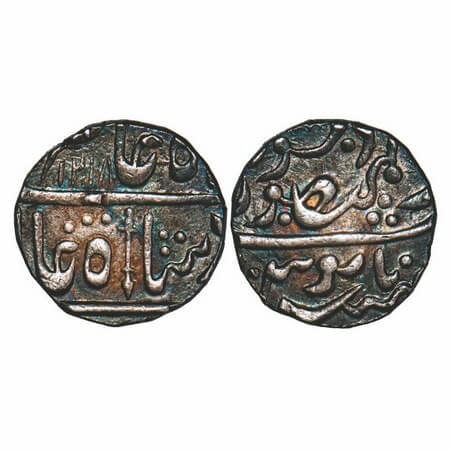 Jodhpur, Silver Rupee, 11.25g, Man Singh (AH1218-1259/1803-1843AD), INO Shah Alam II, Jodh