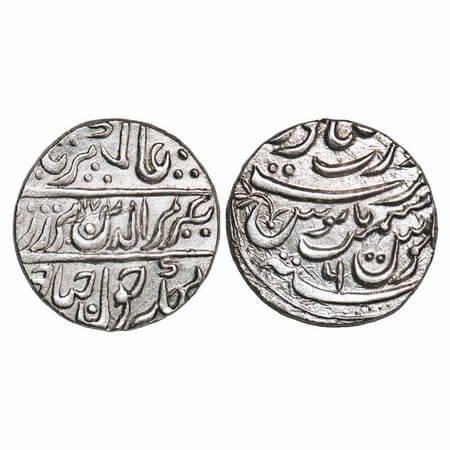 Jodhpur, Silver Rupee, 11.25g, Mughal Issue (1754-1759 AD), INO Alamgir II, Dar ul Barkat 