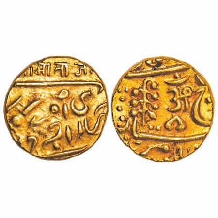 Jodhpur, Gold Mohur, 10.98g, Umaid Singh & George V, Jodhpur Mint, Daroga mark 'Aum' & cre
