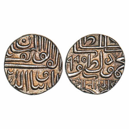 Kutch, Silver ½ Rupee, 5.68g, Bharmalji I, AH 995, INO Mahmud Shah bin latif shah, Obv: ma