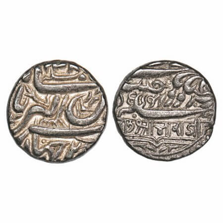 Kutch, Silver Kori, 4.69g, Bharmalji I (VS 1642-1688, 1586-1632 AD), Undated type, Struck 