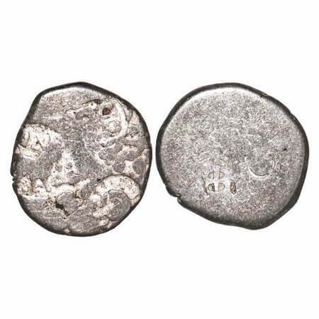 Magadha Empire, Punch Marked, (c. 4-3 Cen BC), Silver Karshapana, 3.32g, 15.65x14.23mm, Ob