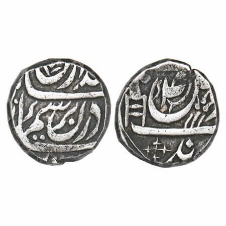 Patiala, Silver Rupee, 11.00g, Mahindar Singh (VS 1919-1933/1862-1876 AD), INO Ahmad Shah 