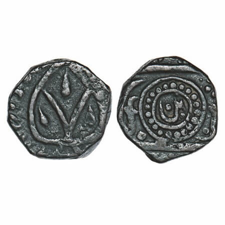 Ratlam, Copper Paisa, 8.69g, Anonymous hammered coinage, Raij Series, INO Shah Alam II, le