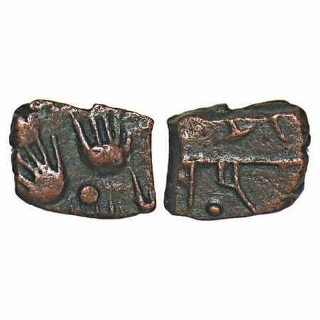 Sunth, Copper, 1/2 Paisa, 4.05g, Parmar Rulers, Rampur Mint. Unlisted in KM. Very Fine. Ve