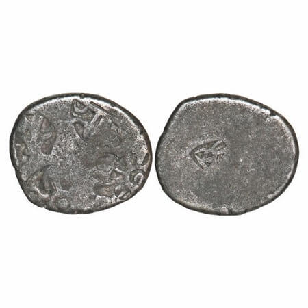 Magadha Empire, Punch Marked, (c. 4-3 Cen BC), Silver Karshapana, 3.32g, 14.04x16.42mm, Ob
