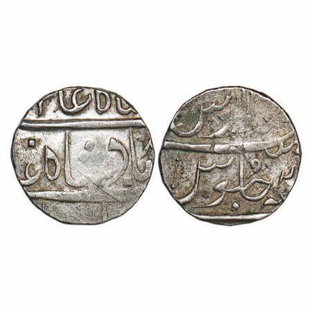 Bombay Presidency, Silver Rupee, 11.46g, Jambusar Mint, INO Shah Alam II, RY 2x, Spear as 
