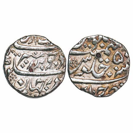 Madras Presidency, Silver Rupee, 11.55g, Chinnapatan Mint, AH unseen / 50 RY, INO Aurangze