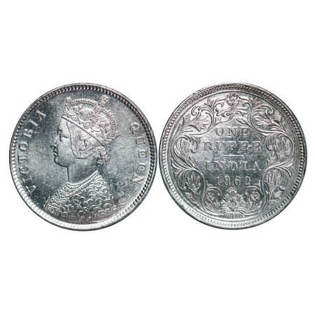 Victoria Queen, Silver, Rupee, 1862, Bombay Mint, A/II/0/4, w/o initial 'J', Crudish and b