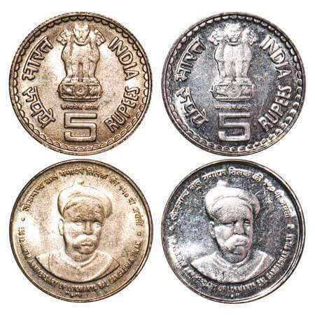 5 Rupees, 2007, Copper-Nickel & FSS, (2 Coins), Bombay Mint, 150th Anniversary of Lokmanya