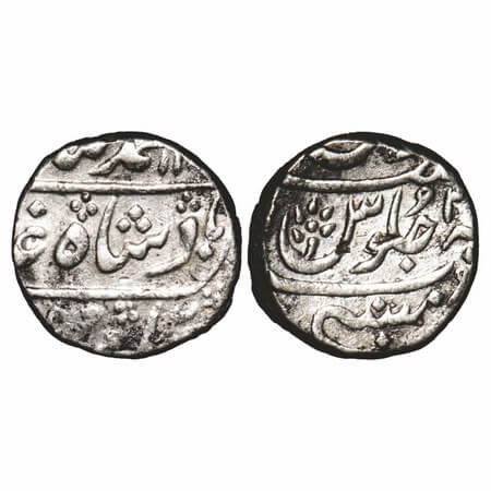 Bombay Presidency, Silver Rupee, 11.51g, Mumbai Mint, INO Muhammad Shah, AH 11xx/2(0) RY, 