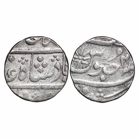 Bombay Presidency, Silver Rupee, 11.56g, Surat Mint, INO Shah Alam II, 4x RY, with inverte