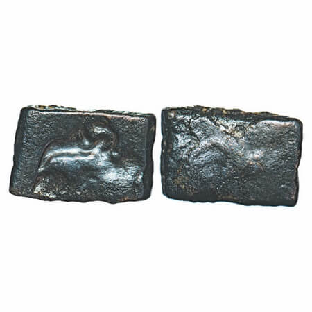 Post-Mauryan, Ancient Vidarbha Region, (c. 200 -150 BC), Uninscribed die-struck coin, Copp
