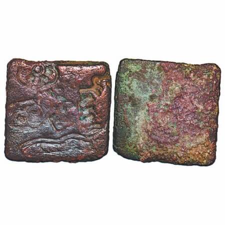 Post-Mauryan, Punch Marked type, Eran-Vidisha Region, Uninscribad, Copper Karshapana, 7.17