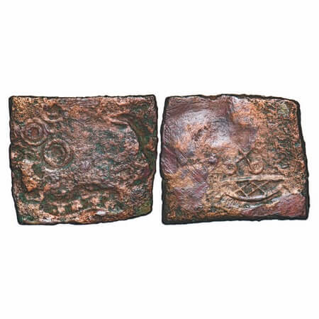 Post Mauryan, Punch Marked type, Eran-Vidisha Region, Uninscribad, Copper Karshapana, 5.13
