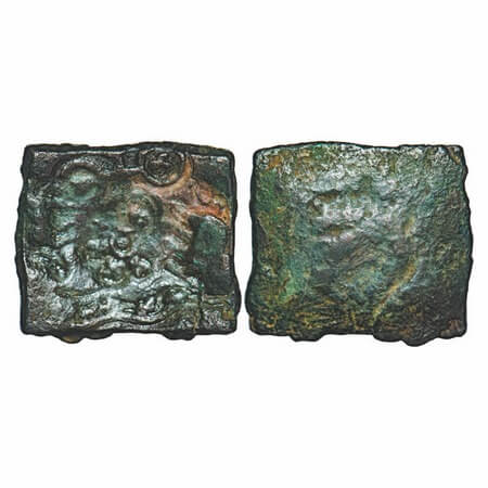 Post-Mauryan, Punch Marked type, Eran-Vidisha Region, Uninscribad, Copper Karshapana, 6.95