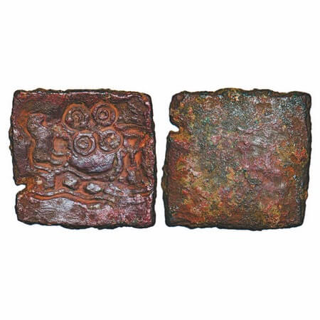 Post-Mauryan, Punch Marked type, Eran-Vidisha Region, Uninscribad, Copper Karshapana, 5.41