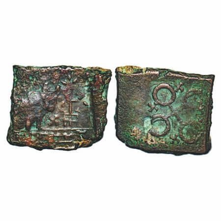 Post-Mauryan, Malwa Region, uninscribed die-struck coinage of the 'Ujjain' series, (c.250-