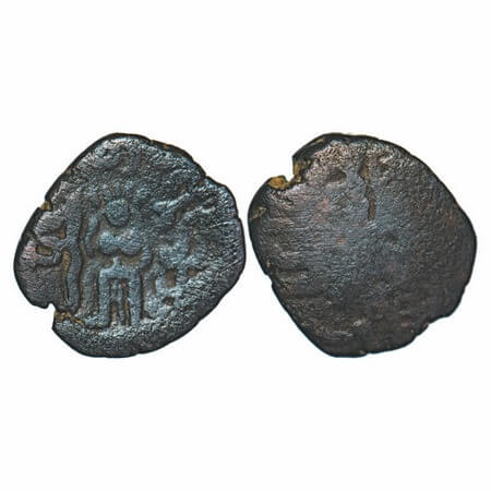Post-Mauryan, Mathura, Satrapal coinage, 'Gajalakshmi' type, Kshatrapa Kharahostes, Copper