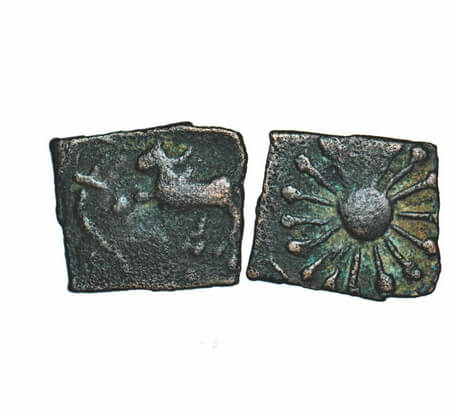 Post-Mauryan, South Vidarbha, Patalatolata, (150-100 BC), Copper, 1.71g, 13.59x11.62mm, Ob