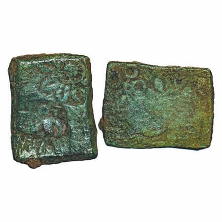 City State Issue, Post - Mauryan Vidisa-Eran Region, (c 1st century BC), Inscribed Copper 