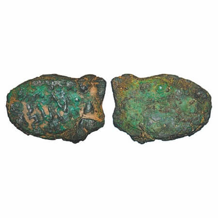 City State Issue, Kuraghara, Narmada Valley Region, inscribed Alloyed Copper, Coin of 'Nan