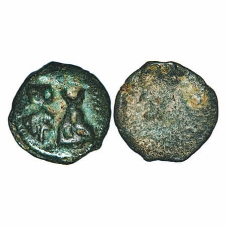 Pre Satavahana, Vidarbha Region, (c. 200 BC), Uninscribed Uniface Copper Unit, 4.42g, 17.8