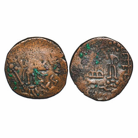Yaudheyas, Tribal Republic, (1st-2nd Century), Copper Heavy Unit, 11.18g, 25.47x25.07mm, O