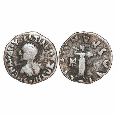 Indo-Greek, Menander I, Silver Drachms, 2.30g, 17.04x16.68mm, Obv: Diademed bust of king t