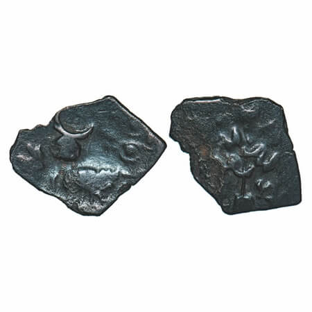 Satavahanas, Vidarbha Region, Attributed to Siri Satakani, Bold Taurine and Elephant type,