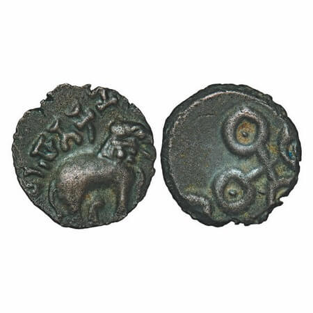 Satavahanas, Sri Satakarni, Tarhala (Vidarbha) Type, Potin, 2.94g, 18.70X18.42mm, Obv: Ele