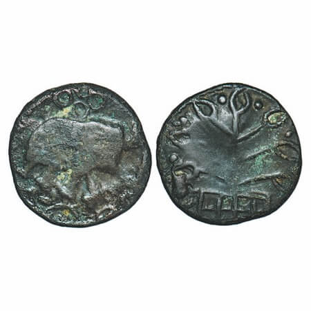 Satavahana, Nashik Region, Kochiputra / Kausikiputra Siri satakanisa, Potin, 5.85g, 20.63x