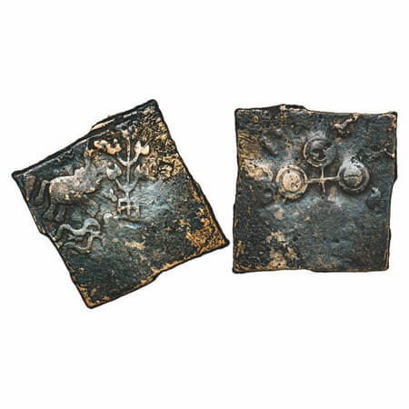 Satavahanas, Siri Satakarni (c. 100 BC), Vidarbha Region, Elephant Type, Copper Unit, 14.7