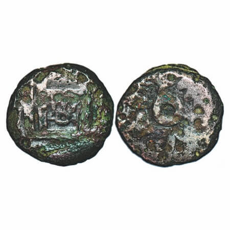 Almora region, North India, Monarchical series, Gomitra, (c. 50-100AD), Potin, 6.26g, Obv: