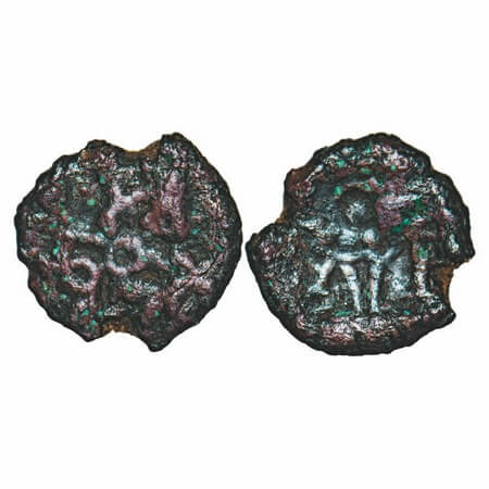 Post Kushan, VatsaRegion, Inscribed cast coinage of Kaushambi area, Jethamitasa, (c.130-15