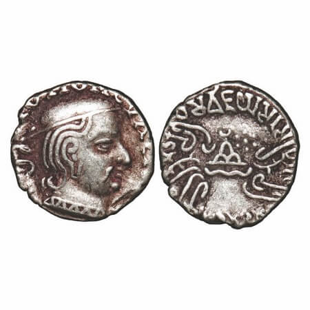Western Kshtrapas, Kardamaka Family, Vijayasena (238-239 AD), Silver Dramma, 1.99g, 13.75x