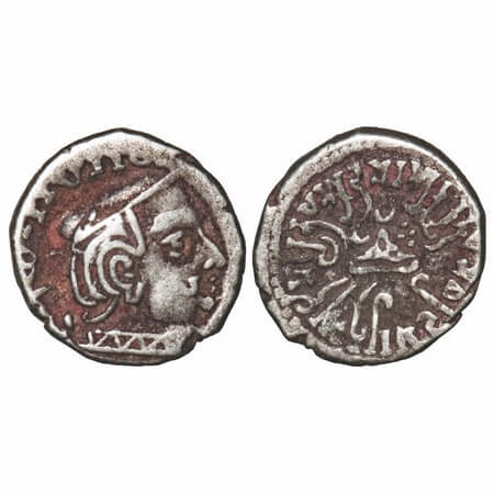 Western Kshtrapas, Kardamaka Family, Rudrasena II (255-276 AD), SE 181, Silver Dramma, 2.1