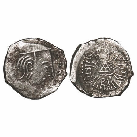 Western Kshatrapa, Svami Rudrasena III (c. 348-378 AD) son of Svami Rudradaman II, Silver