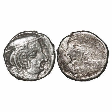 Western Kshatrapas, Silver Drachma, 2.19g, 13.33x13.61mm, Error, Obverse Brockage, nice de