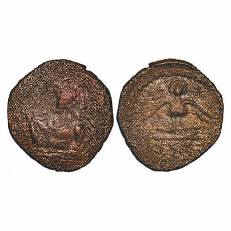 Gupta Empire, Chandragupta II, ( c. 375-414 AD) Copper Unit, 3.10g, 17.34x18.25mm, Obv: Ki