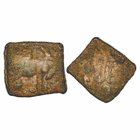 Gupta Empire, Kumaragupta I, (415-455), Western India/Gujarat, Square Bull Type, dated GE1