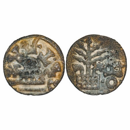Anandas of Karwar, Mulananda, Lead, 9.06g, 27.10x27.08mm, Obv: Eight arched hill in centre