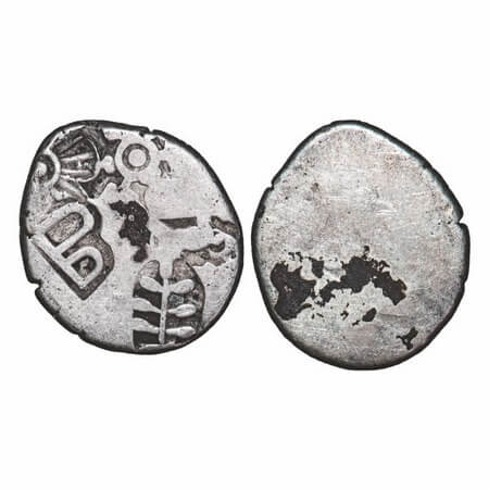 Mauryan Period, Imperial Series (c. 325-250 BC), Punch Marked, Silver Karshapana, 3.26g,17