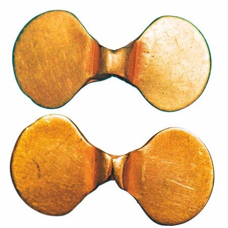 Primitive Money, Gold Ornament, 1000bc, 0.98g, 19.44x09.97mm. Very Fine, Rare.