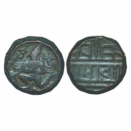 Vijayanagar Kingdom, Krishnadevaraya (c. 1509-1529 AD), Tuluva Dynasty, Copper, 16.48g, 26