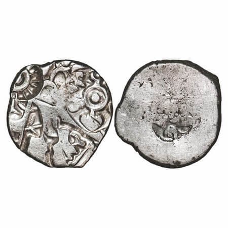 Mauryan Period, Imperial Series (c. 325-250 BC), Punch Marked, Silver Karshapana, 3.44g 16